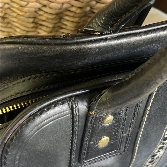 Coach purse rehab bundle 2 pack purses leather and canvas/ BLK WHT - Picture 4 of 11